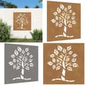Pikkukuva 1 / 9: Puutarhaseinäkoriste 55x55 cm corten teräs puukuvio - Puutarhaseinäkoriste - Puutarhaseinäkoristeet - Home & Living