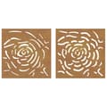 Pikkukuva 5 / 9: Puutarhaseinäkoristeet 2 kpl 105x55 cm corten teräs ruusukuvio - Puutarhaseinäkoriste - Puutarhaseinäkoristeet - Home & Living