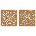 Pikkukuva 6 / 9: Puutarhaseinäkoristeet 2 kpl 105x55 cm corten teräs ruusukuvio - Puutarhaseinäkoriste - Puutarhaseinäkoristeet - Home & Living