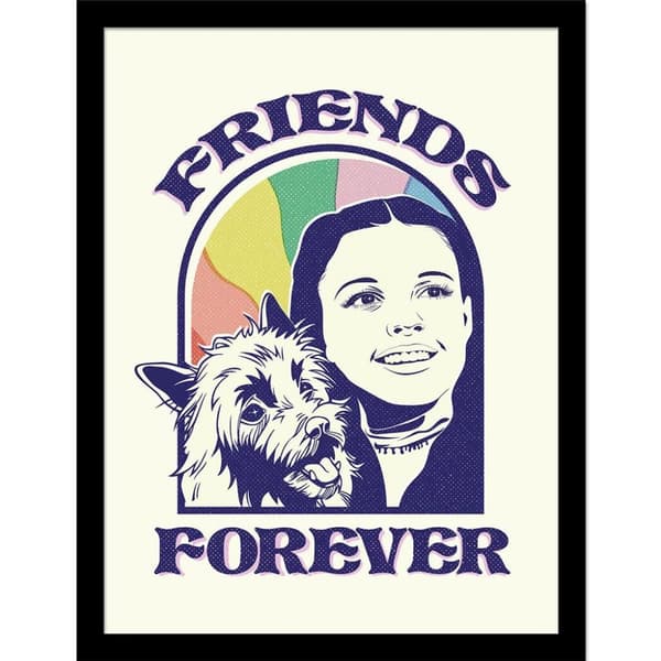 The Wizard Of Oz Friends Forever Framed Poster Multicoloured 40cm x 30cm