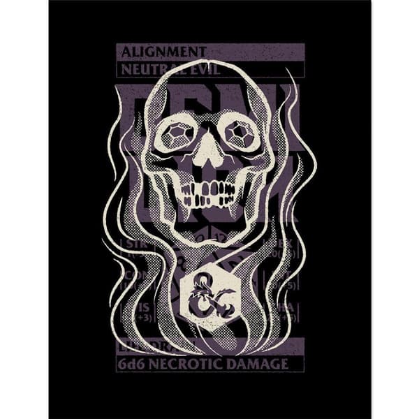 Dungeons & Dragons Neutral Evil Framed Poster Black/White 40cm x 30cm