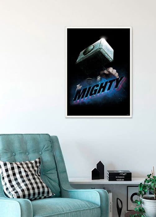 Affisch - Sanders &amp; Sanders - The Avengers - Svart och blå - 50 x 70 cm - Väggdekoration