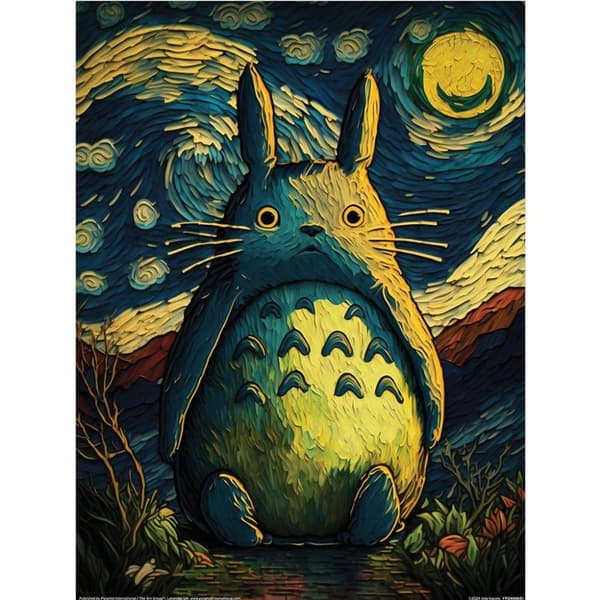 Ada Ingram Totoro Night Print Multicoloured 40cm x 30cm