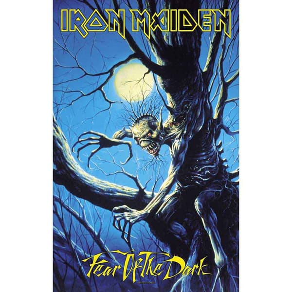 IRON MAIDEN TEXTILE POSTER - FEAR OF THE DARK