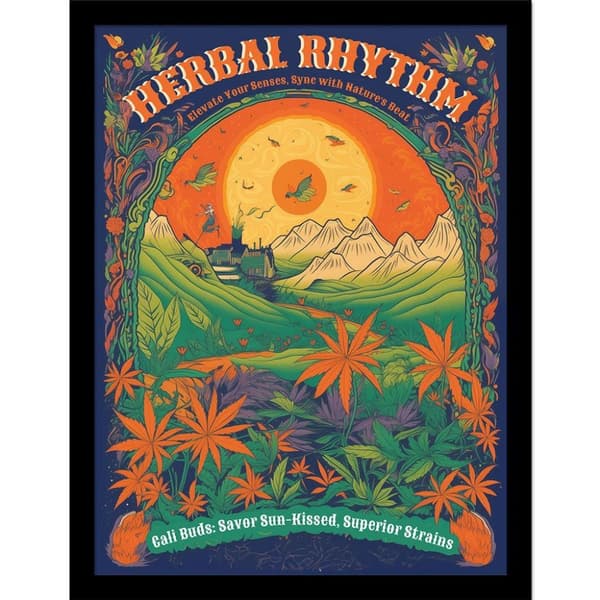 Ada Ingram Herbal Rhythm Festival Framed Poster Multicoloured 40cm x 30cm