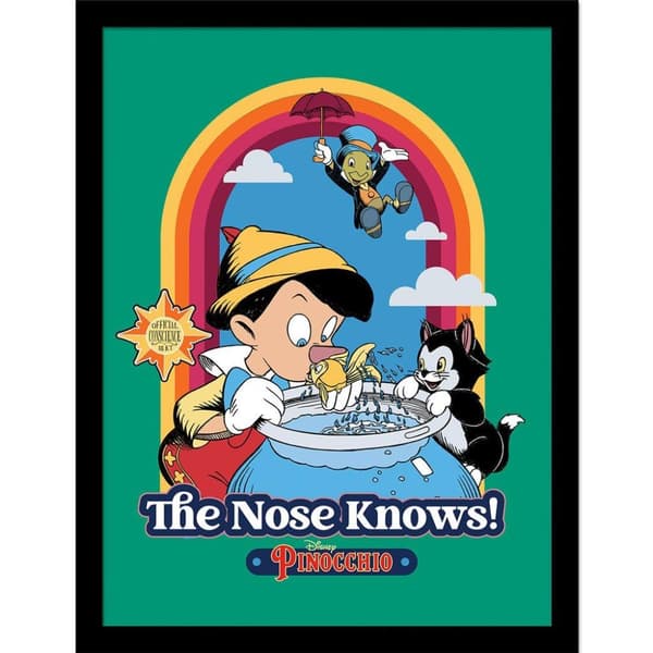 Disney Storybook Time The Nose Knows Pinocchio Framed Poster Multicoloured 45cm x 35cm