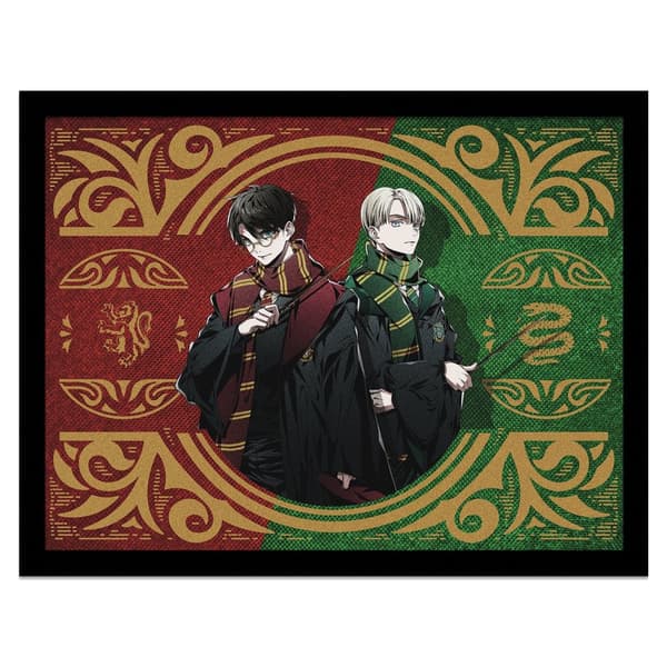 Harry Potter: Wizard Dynasty Harry Vs Draco Print Green/Red 30cm x 40cm