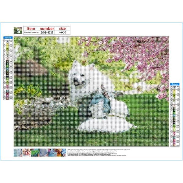 5d diamantmålning full diamant diy diamantbroderi målning dekoration ornament 30*40-hund
