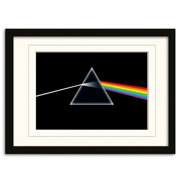 Pink Floyd Dark Side Of The Moon Mounted Print Black 30cm x 40cm