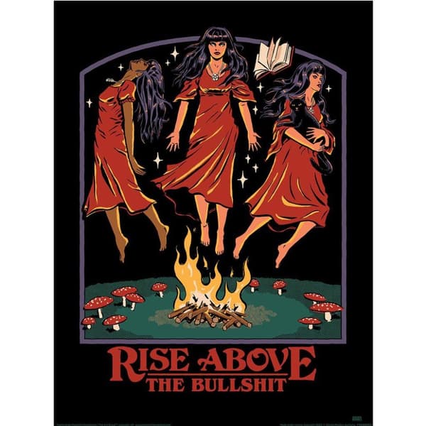 Steven Rhodes Rise Above The Bullshit Print Multicoloured 40cm x 30cm