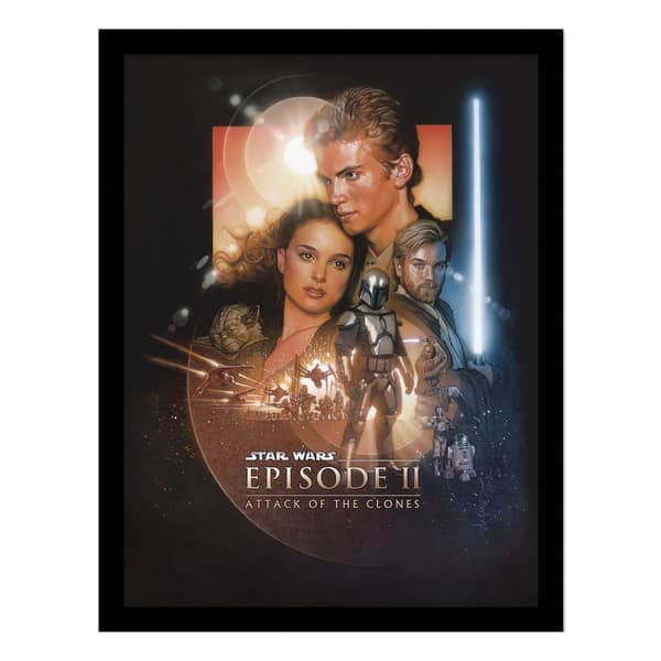 Star Wars Episode I Framed Poster Multicoloured 45cm x 35cm