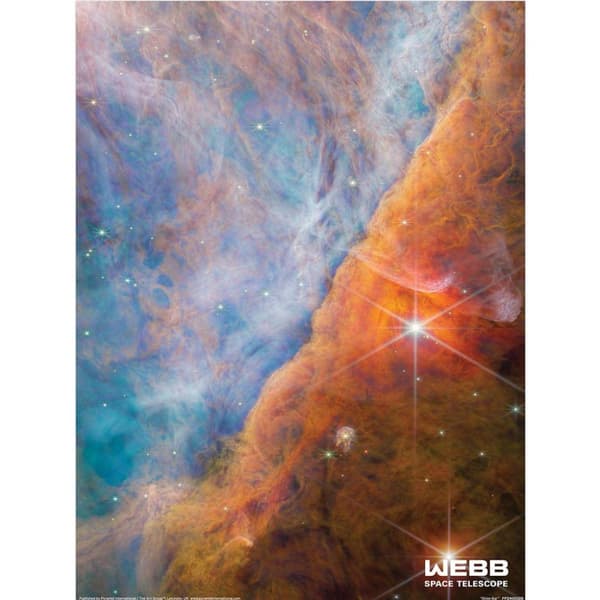 Webb Space Telescope Orion Bar Print Blue/Brown 40cm x 30cm