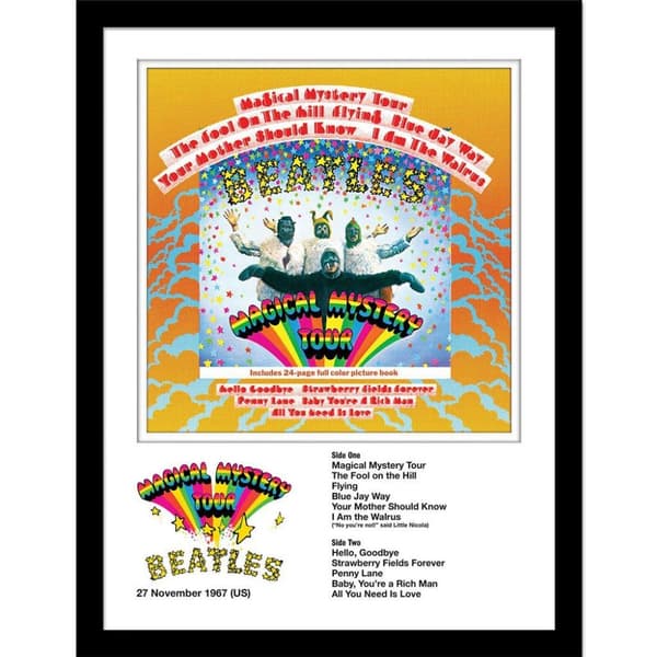 The Beatles Magical Mystery Tour Framed Print Multicoloured 40cm x 30cm