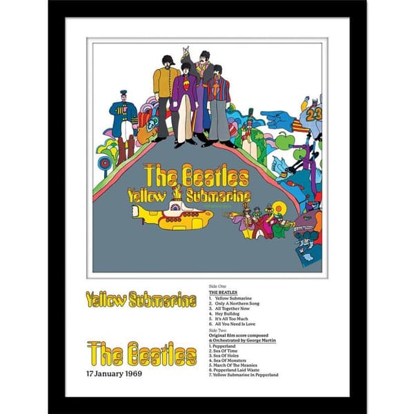 The Beatles Yellow Submarine Framed Print Multicoloured 40cm x 30cm