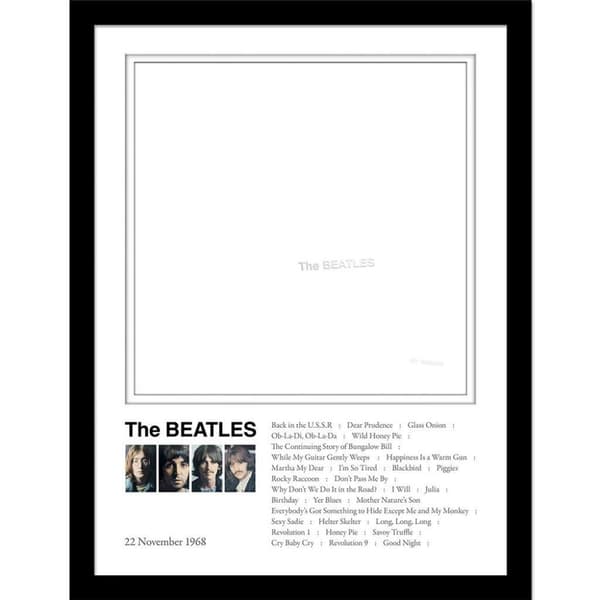 The Beatles White Album Framed Print White 40cm x 30cm