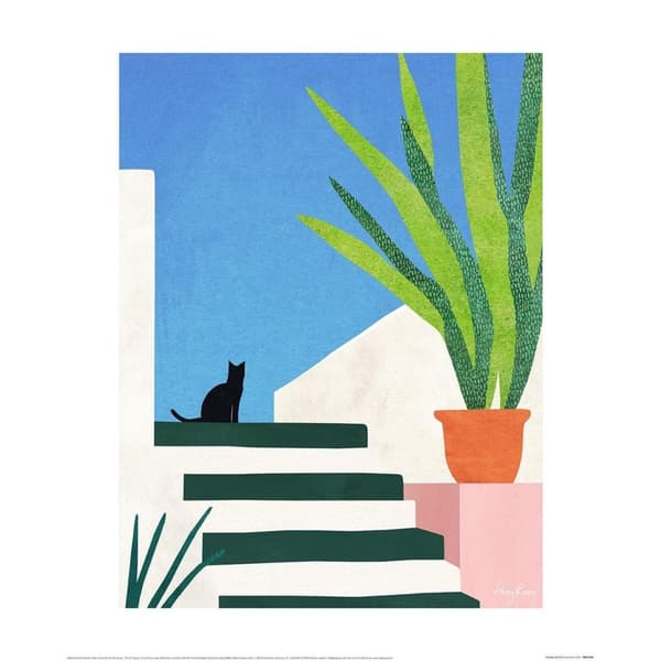 Henry Rivers Holiday Cat Print