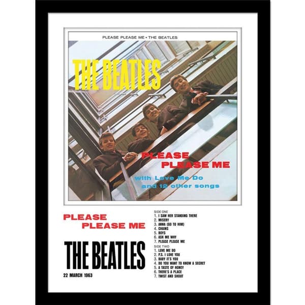 The Beatles Please Please Me Framed Print Multicoloured 40cm x 30cm