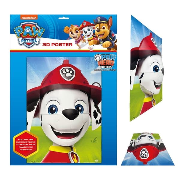 Paw Patrol Popheads 3D Marshall Poster