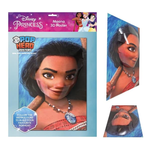 Moana Popheads 3D Poster