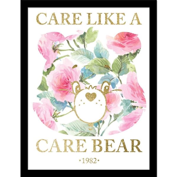 Care Bears Care Like A Care Bear Framed Print White/Pink 40cm x 30cm