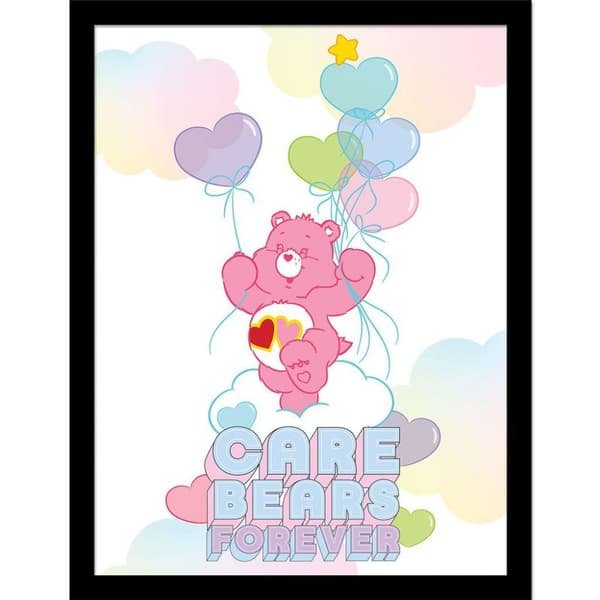 Care Bears Forever Framed Poster White/Pink/Blue 40cm x 30cm