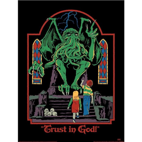 Steven Rhodes Trust In God Print Multicoloured 40cm x 30cm