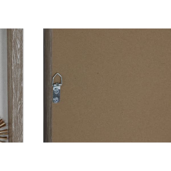 Kanvas Home ESPRIT Vit Naturell Medelhavs Havsblå 40 x 3 x 40 cm (4 antal)