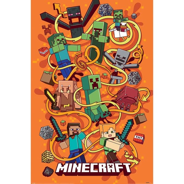 Minecraft Funtage Poster Multicoloured 91cm x 61cm