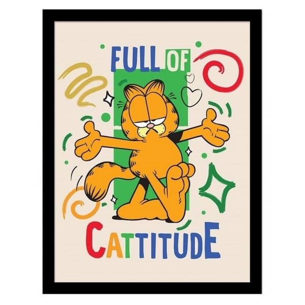 Garfield Full Of Cattitude Framed Print Multicoloured 40cm x 30cm
