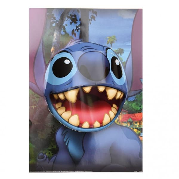 Lilo & Stitch Popheads 3D Stitch Poster Multicoloured 44cm x 0.5cm x 31.2cm