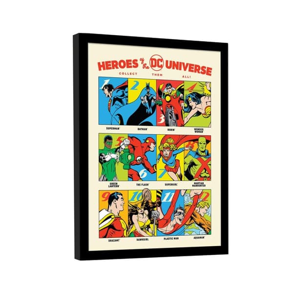 DC Comics Heroes Of The DC Universe Framed Print