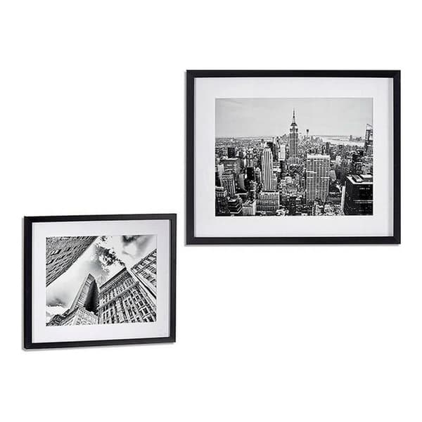 Maleri 8430852949516 Beboelsesbygning 43 x 3 x 53 cm Sort Træ