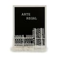 Miniatyrbillede 3 af 3: Maleri Sort Hvid Vindue 144 Bogstaver (2,5 x 50,5 x 40,5 cm) (12 enheder)