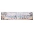Miniatyrbillede 1 af 4: Maleri Home ESPRIT Strand Middelhavet 120 x 3 x 60 cm (2 enheder)