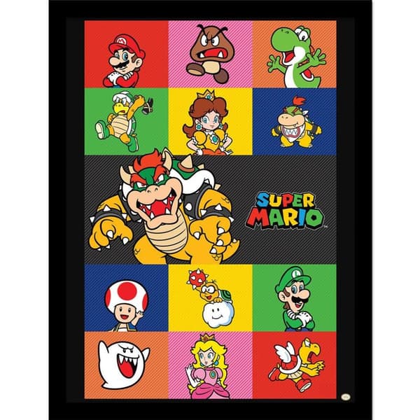Super Mario Characters Framed Print