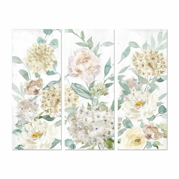 Maleri DKD Home Decor Kukat 55 x 3 x 135 cm Shabby Chic (3 Deler)