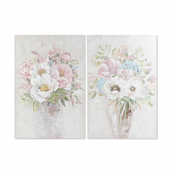 Maleri DKD Home Decor Blomstervase 80 x 3 x 120 cm Shabby Chic (2 enheter)