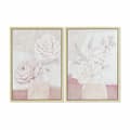 Miniatyrbilde 1 av 3: Maleri DKD Home Decor Blomstervase 50 x 4 x 70 cm Skandinavisk (2 enheter)