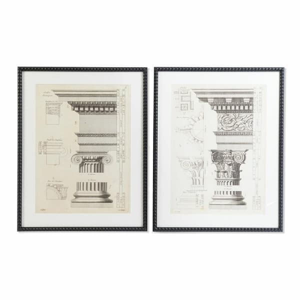 Maleri DKD Home Decor 60 x 3 x 76 cm Neoklassisk (2 enheter)