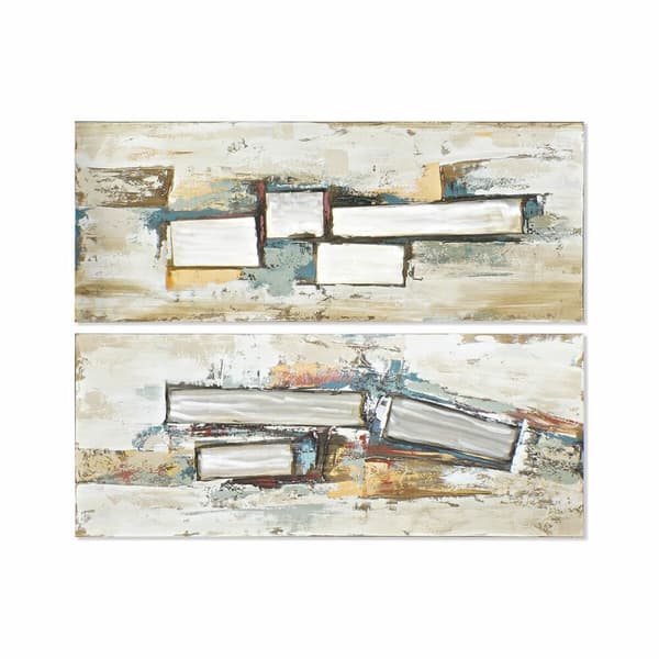Maleri DKD Home Decor 150 x 3 x 60 cm Abstrakt Loft (2 enheter)