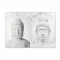 Miniatyrbilde 1 av 4: Maleri DKD Home Decor 82,5 x 4,5 x 122,5 cm Buddha Orientalsk (2 enheter)