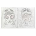 Miniatyrbilde 1 av 3: Maleri DKD Home Decor 80 x 3,7 x 100 cm Ansikt Kolonial (2 enheter)