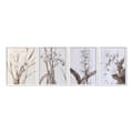 Miniatyrbilde 1 av 3: Maleri DKD Home Decor Krystall Bjørk 55 x 70 x 2,5 cm 55 x 2,5 x 70 cm Kukat (4 Deler)