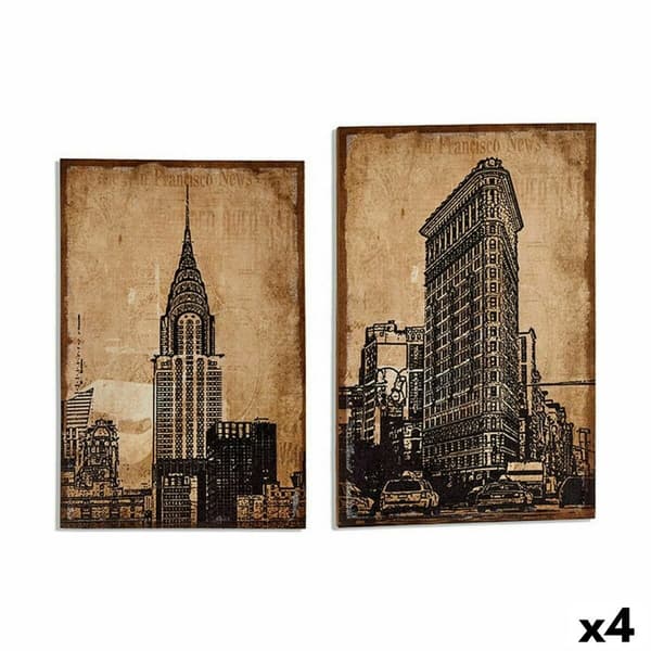Læret New York 90 x 3 x 60 cm (4 enheter)