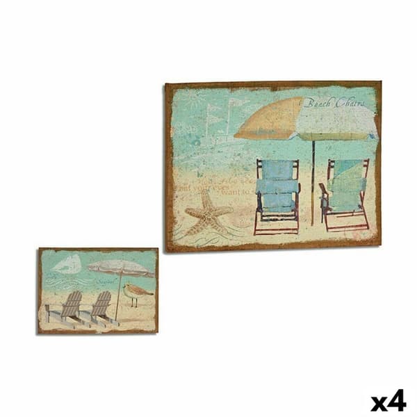 Læret Strand 70 x 3 x 50 cm (4 enheter)