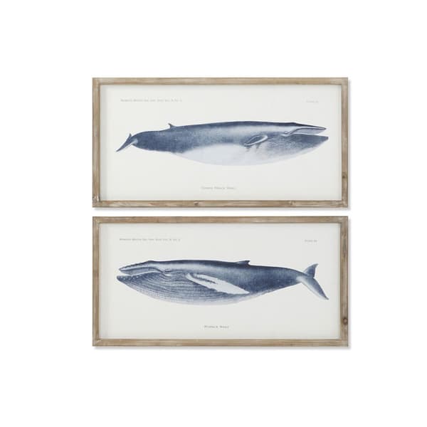 Maleri Home ESPRIT Hval 70 x 2,5 x 35 cm (2 enheter)