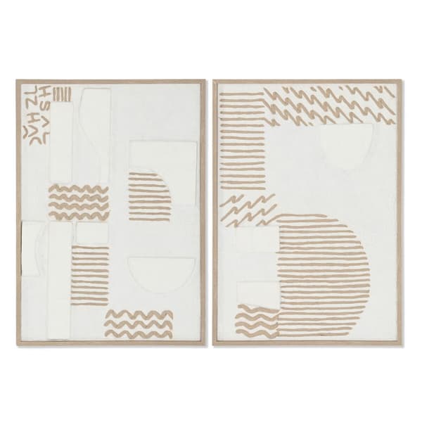 Maleri Home ESPRIT Abstrakt Urban 50 x 3 x 70 cm (2 enheter)