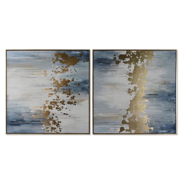 Maleri Home ESPRIT Abstrakt Moderne 100 x 4 x 100 cm (2 enheter)