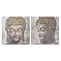 Miniatyrbilde 1 av 4: Maleri Home ESPRIT Buddha Orientalsk 100 x 3 x 100 cm (2 enheter)