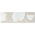 Miniatyrbilde 1 av 4: Maleri Home ESPRIT Hvit Beige Abstrakt Skandinavisk 40 x 3 x 50 cm (4 enheter)